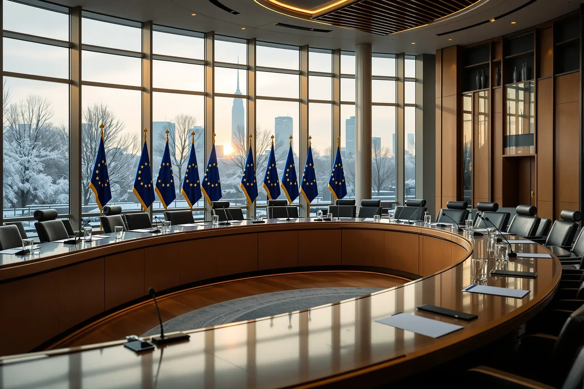 Succession a la BCE : salle du directoire a Francfort