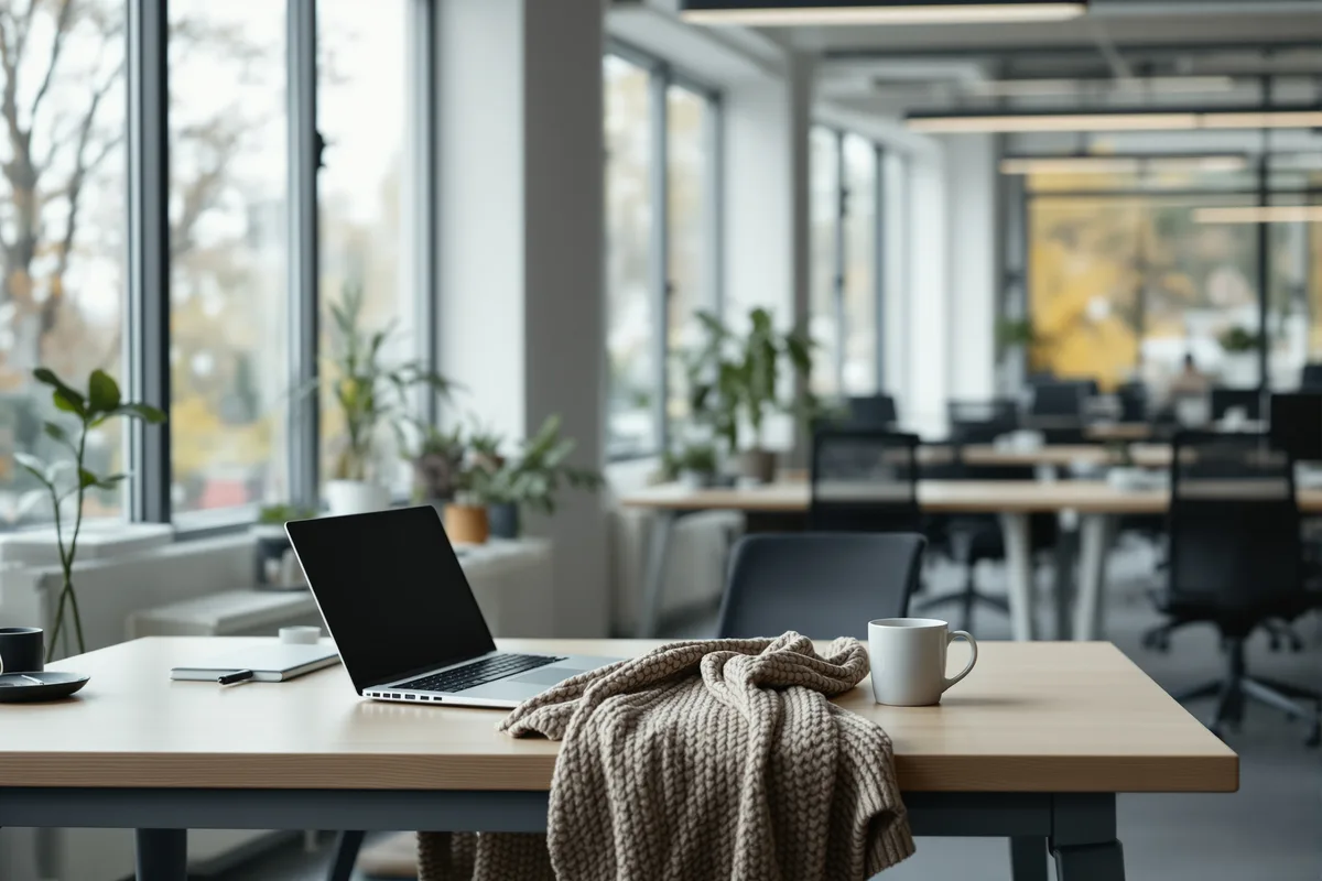 Bureau vide dans un open space, symbole de l'absentéisme au travail